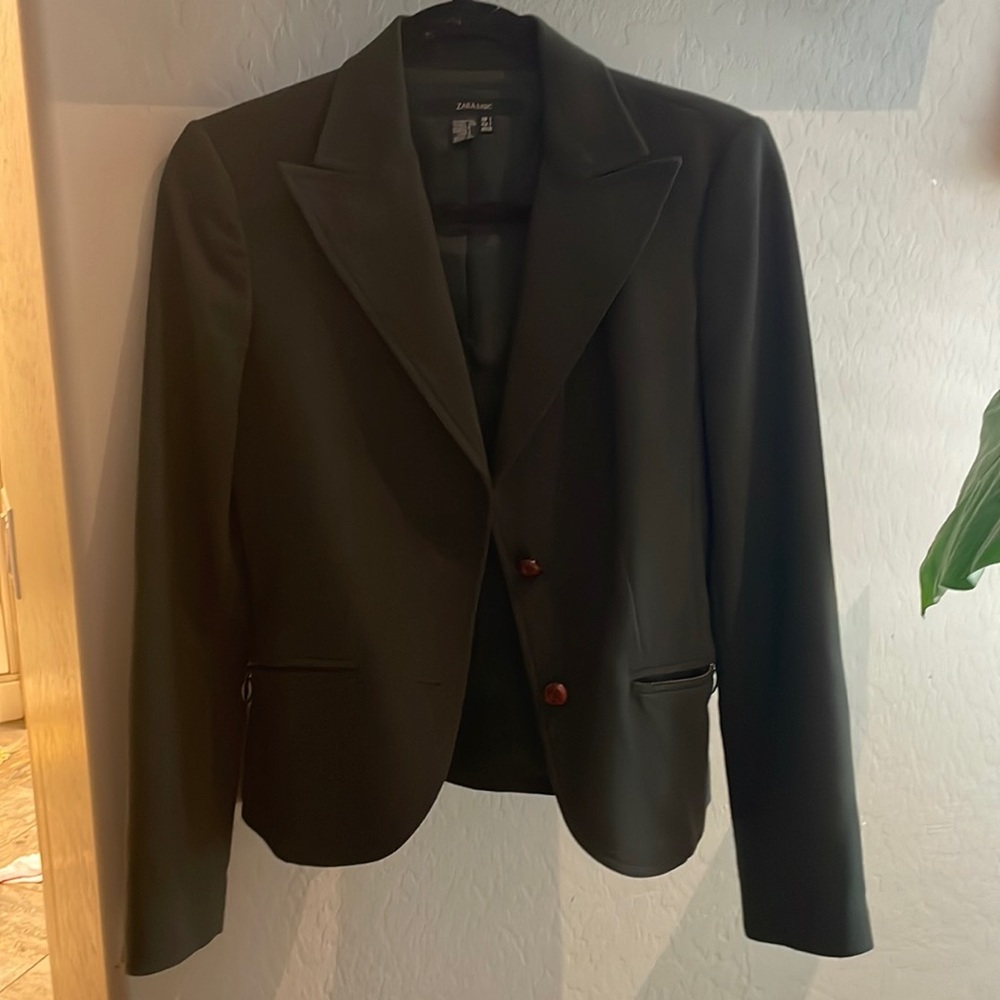 Zara suede elbow blazer